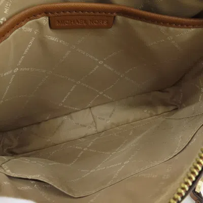 Pre-owned Michael Kors Brown White Pvc Shoulder Bag ()