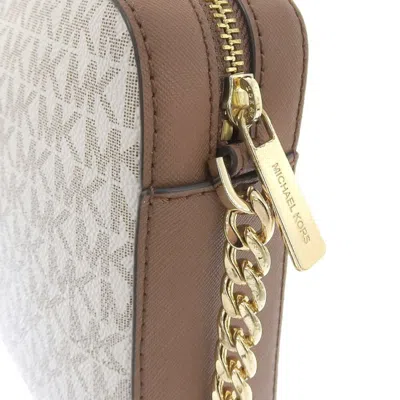Pre-owned Michael Kors Brown White Pvc Shoulder Bag ()