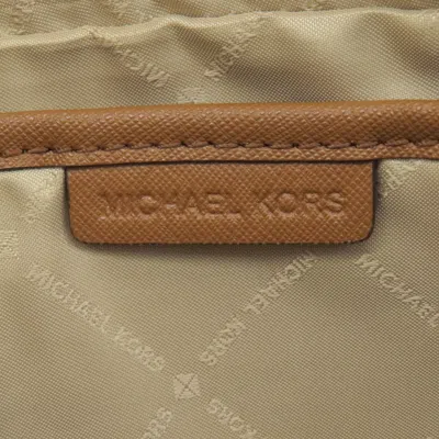 Pre-owned Michael Kors Brown White Pvc Shoulder Bag ()