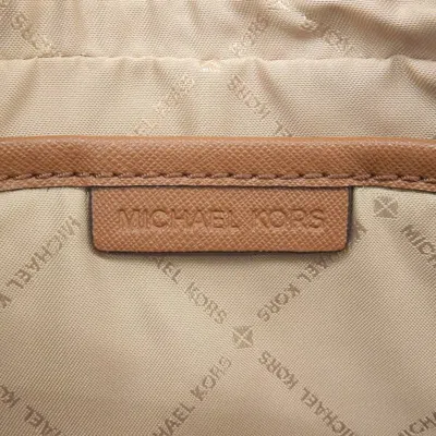 Pre-owned Michael Kors Brown White Pvc Shoulder Bag ()