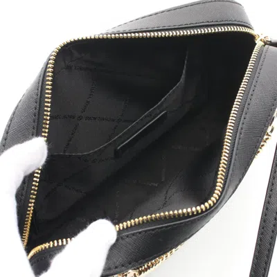 Michael Kors Jet Set Black Leather Shoulder Bag