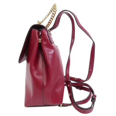 Pre-owned Michael Kors Red Color Leather Backpack ()