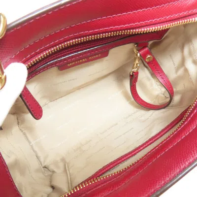 Pre-owned Michael Kors Red Color Pvc Shoulder Bag ()