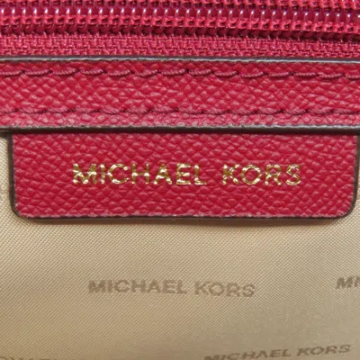 Pre-owned Michael Kors Red Color Pvc Shoulder Bag ()