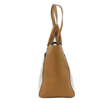 Pre-owned Michael Kors Michael  Brown White Pvc Tote Bag ()