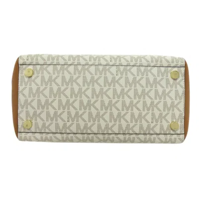 Pre-owned Michael Kors Michael  Brown White Pvc Tote Bag ()