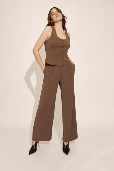 Bardot Azilia Button Through Top In Brown