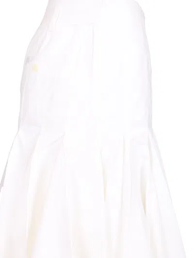 Jacquemus Flared High-waisted Midi Skirt With Distinctive Metal Loop