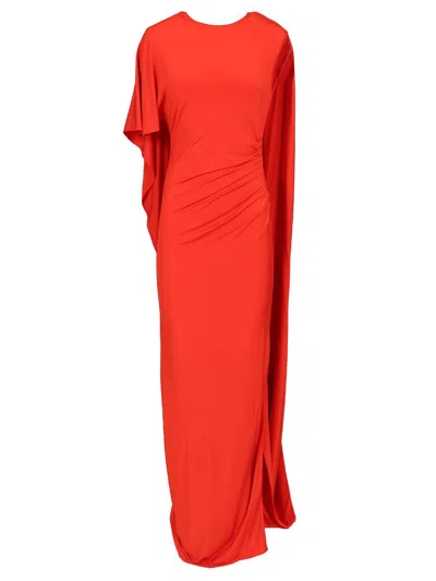 Stella Mccartney Draped Asymmetric Sleeve Gown