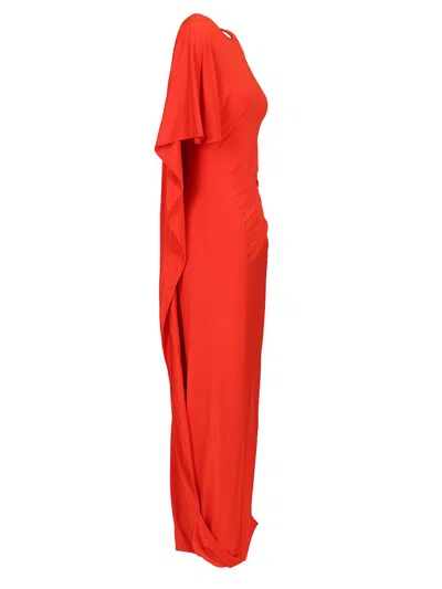 Stella Mccartney Draped Asymmetric Sleeve Gown