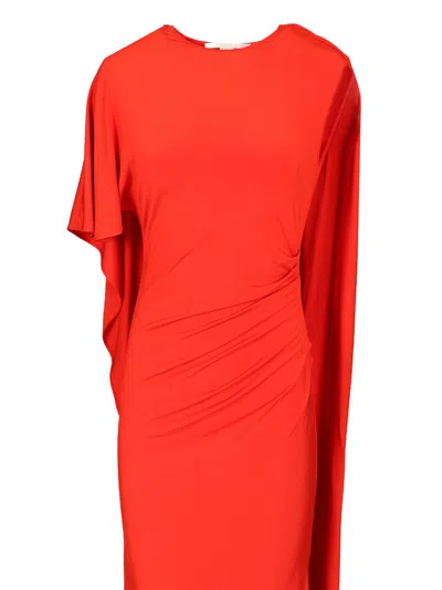 Stella Mccartney Draped Asymmetric Sleeve Gown