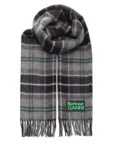 Barbour X Ganni Scarf I Scarves And Foulards Grey