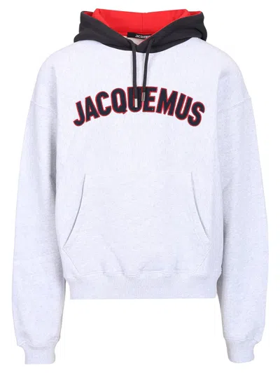Jacquemus Light Grey Le Hoodie Baseball Sweatshirt Men