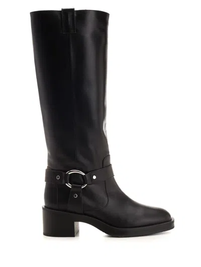Stuart Weitzman Biker Jax Knee-high Boots Black
