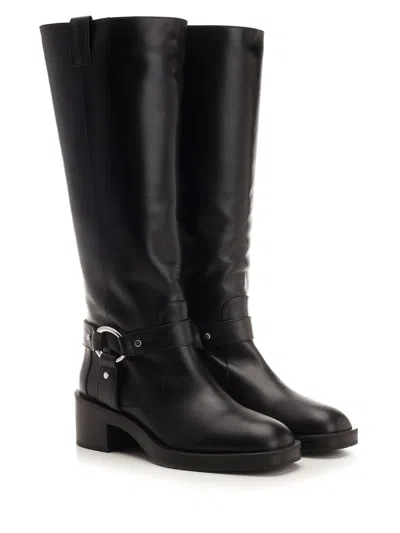 Stuart Weitzman Biker Jax Knee-high Boots Black