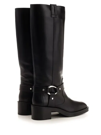 Stuart Weitzman Biker Jax Knee-high Boots Black