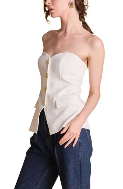 Endless Rose Button Strapless Top