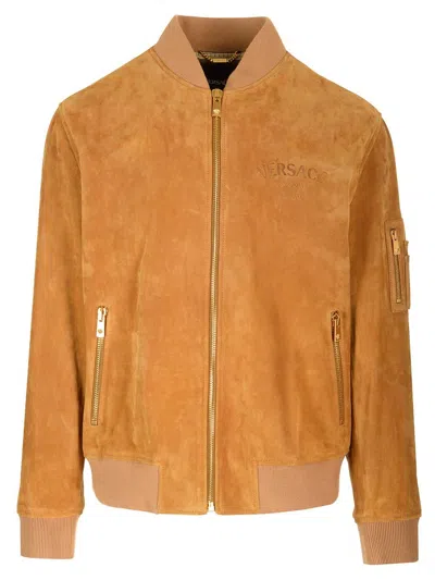 Versace Ribbed Cuffs Sleeve Zip Pocket Jacket