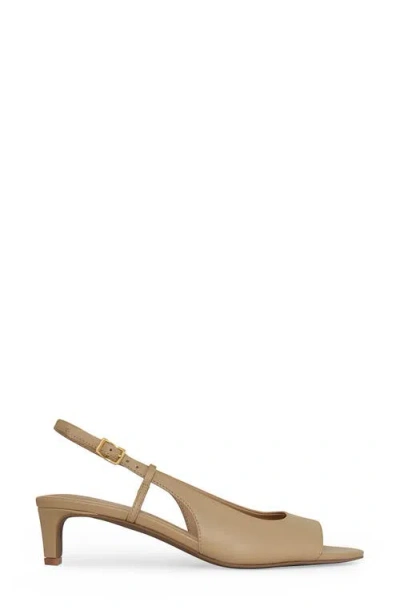 Rebecca Minkoff Slingback Leather Sandal In Brown