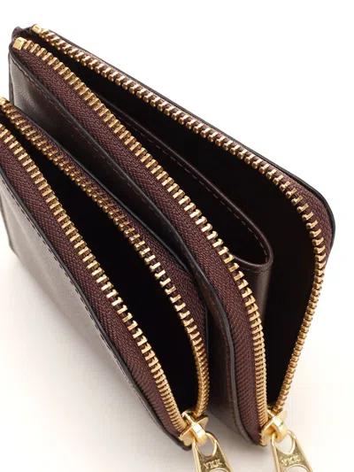 COMME DES GARÇONS BROWN DOUBLE COIN PURSE WALLETS BROWN 
