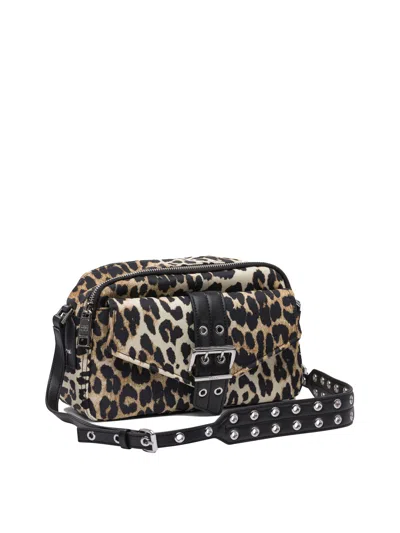 Ganni Camera Bag Leo Shoulder Bag In Brown
