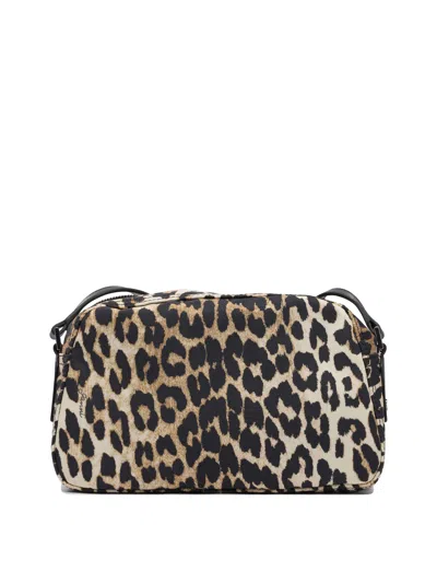 Ganni Camera Bag Leo Shoulder Bag In Brown