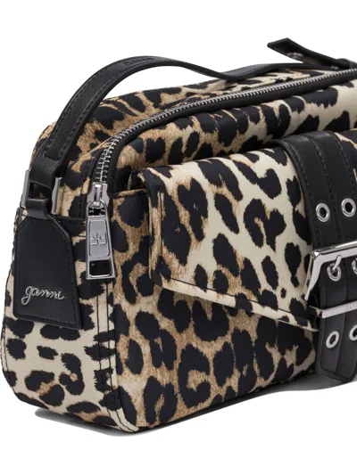 Ganni Camera Bag Leo Shoulder Bag In Brown
