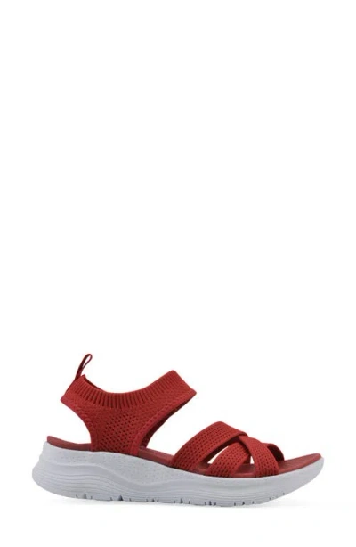 Cliffs By White Mountain Charry Knit Sandal In Red