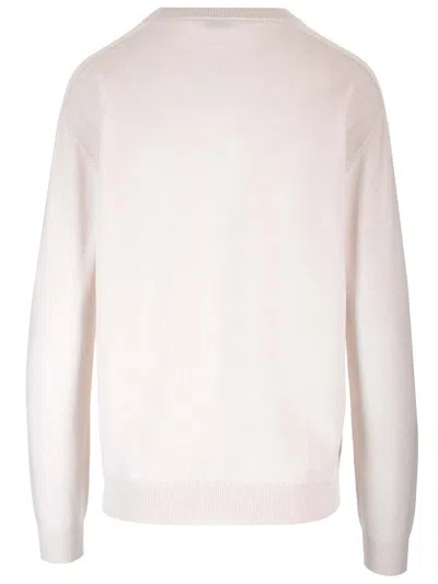 Brunello Cucinelli Cashmere Crewneck Sweater Knitwear White