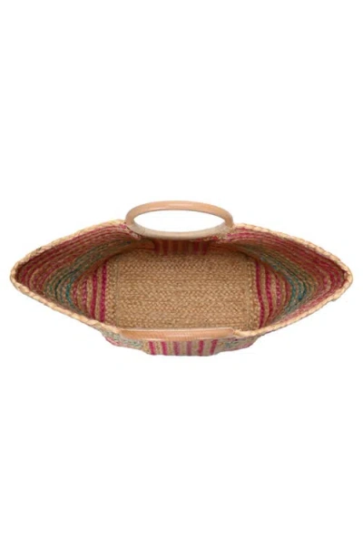 Antik Kraft Porthole Straw Tote Bag