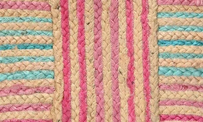 Antik Kraft Porthole Straw Tote Bag