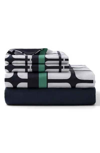 Brooks Brothers Broken Square 300 Thread Count Sheet Set