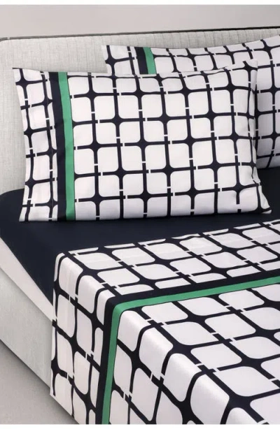 Brooks Brothers Broken Square 300 Thread Count Sheet Set