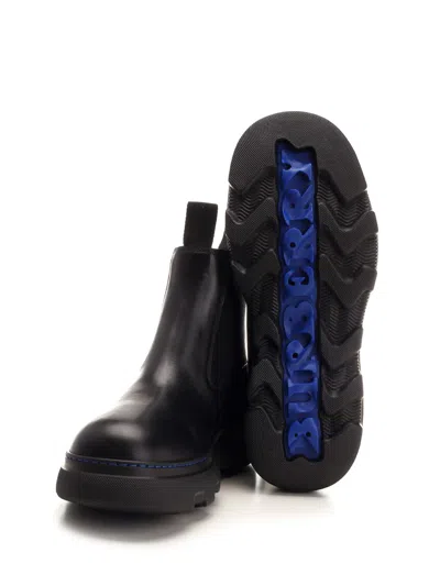 Burberry Chunky Sole Ankle Boots With Elastic Panels
