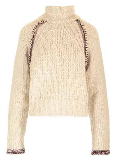 Durazzi Milano Chunky Knit Sweater Knitwear Beige