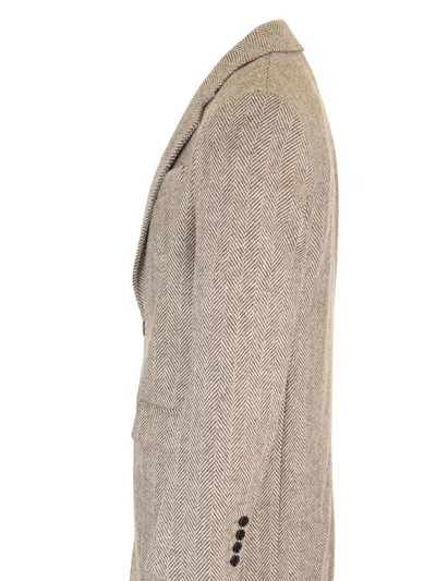 Ami Alexandre Mattiussi Ami Paris Herringbone Button-up Coat