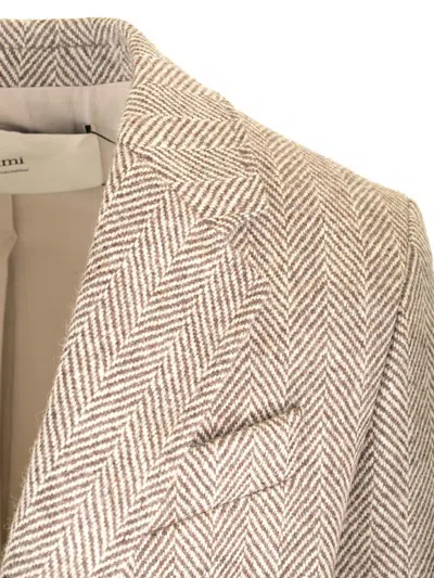 Ami Alexandre Mattiussi Ami Paris Herringbone Button-up Coat