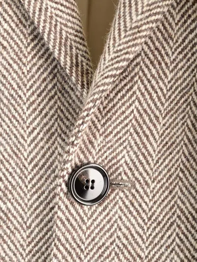 Ami Alexandre Mattiussi Ami Paris Herringbone Button-up Coat