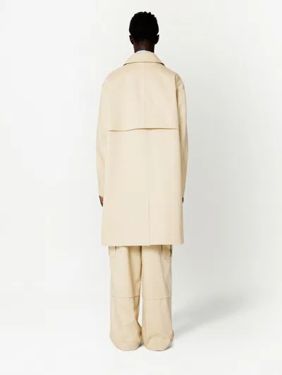 Ami Alexandre Mattiussi Ami Beige Cotton Mid-length Coat