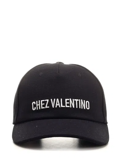 Valentino Cotton Baseball Cap With Embroidery