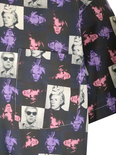 Comme Des Garçons Shirt Andy Warhol Printed Cotton Poplin Shirt