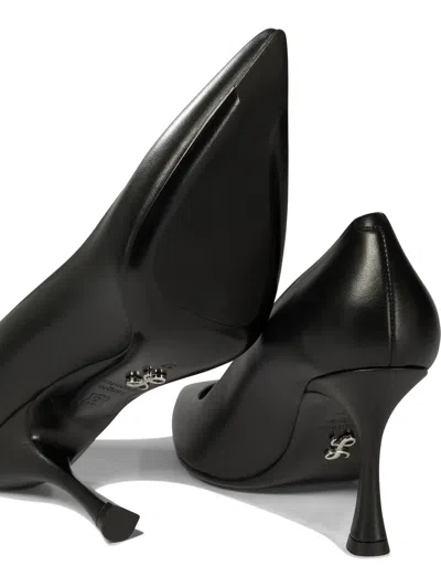 Sergio Levantesi Ella Pointed-toe Leather Pumps In Black