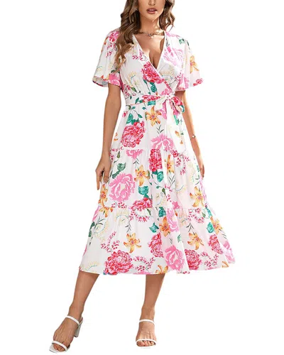 Vera Dolini Midi Dress In Multi
