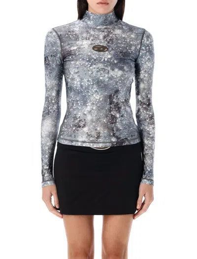Diesel Glowing Rain Print Slim Fit Top
