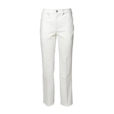 Jil Sander Flare Pants In Cream Denim
