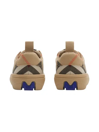 Burberry Check Cotton Sneakers In Multi