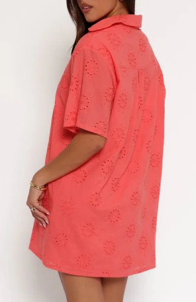 Petal And Pup Petal & Pup Norah Embroidered Cotton Mini Shirtdress In Multi