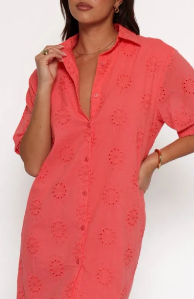 Petal And Pup Petal & Pup Norah Embroidered Cotton Mini Shirtdress In Multi