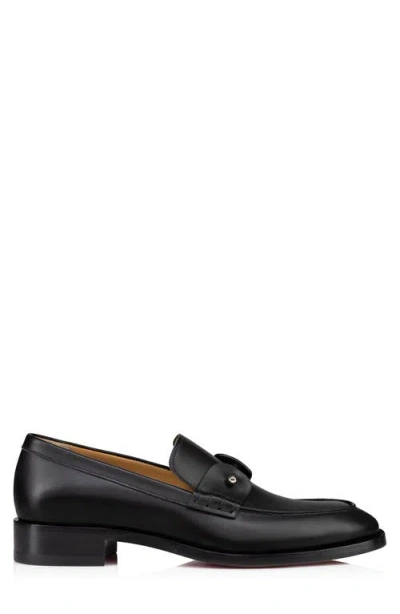 Christian Louboutin Round Toe Loafers Featuring Buckle Detail In Black