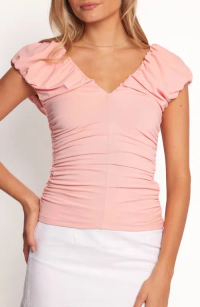 Petal And Pup Petal & Pup Kenzie Ruched Jersey Top In Multi